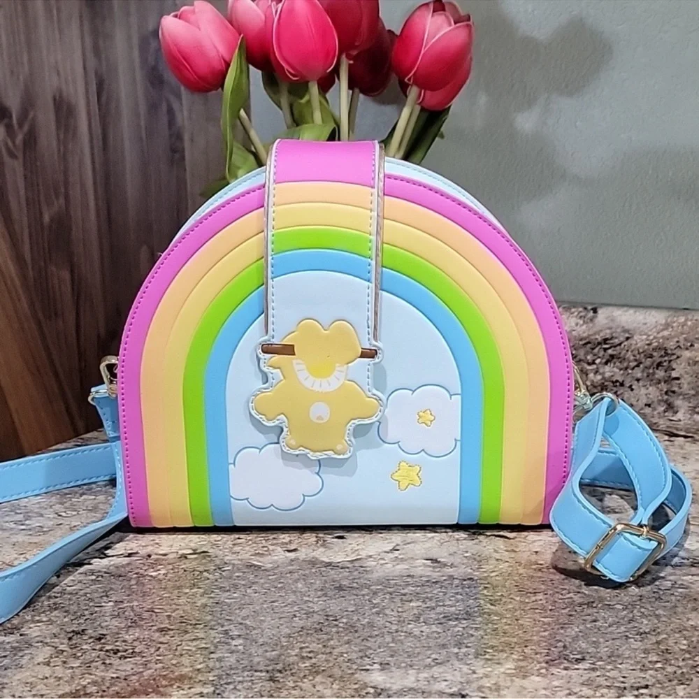 Loungefly Care Bears Blue and Green Backpack